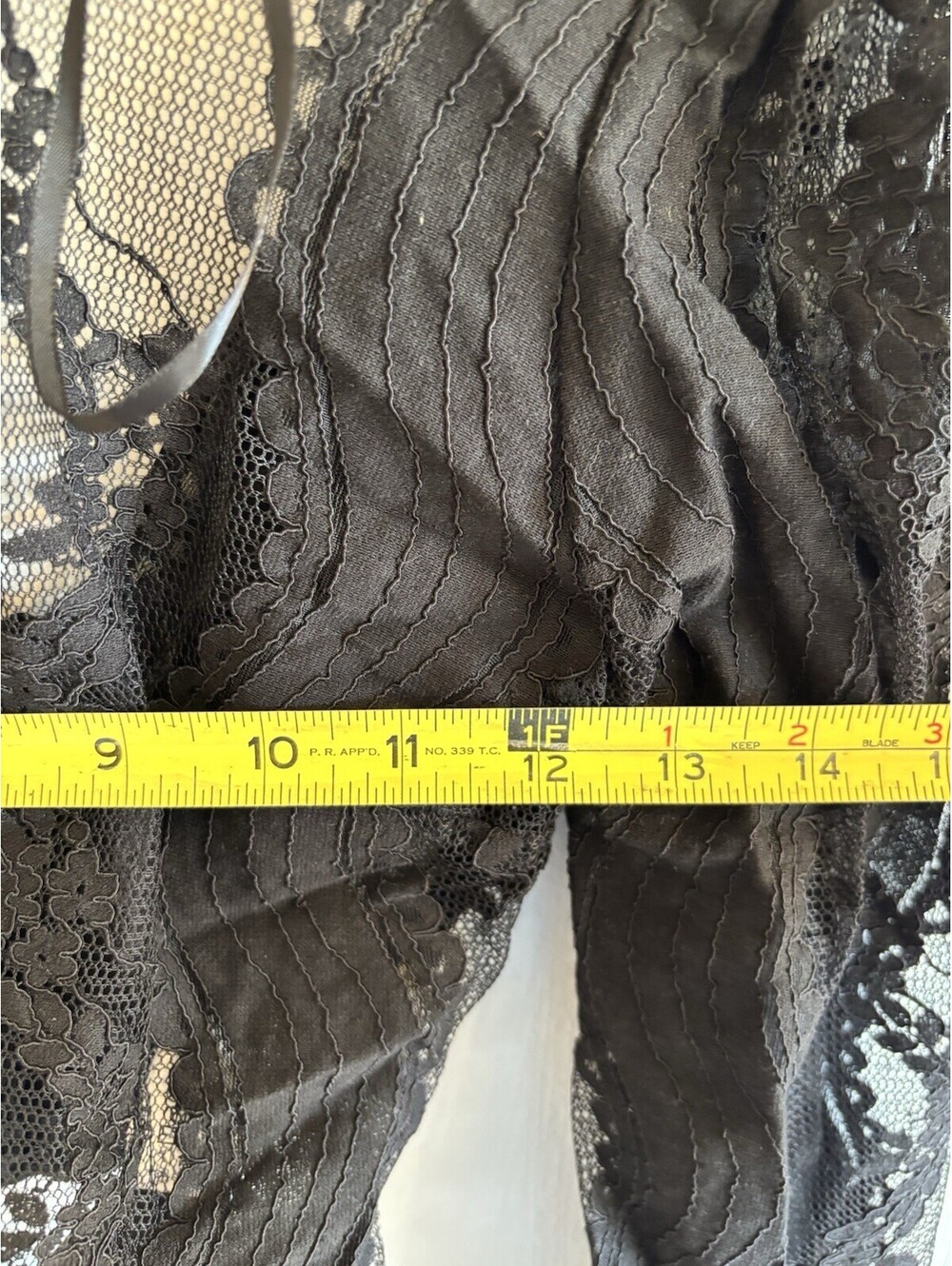 NWT Forever 21 Black Lace Corset Crop Top Sheer Long Sleeve Bustier Small S - Picture 8 of 9